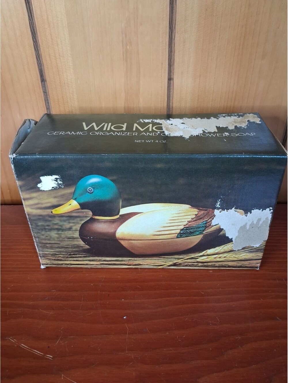 AVON Ceramic Wild Mallard Duck Organizer Trinket  Original Box Vtg